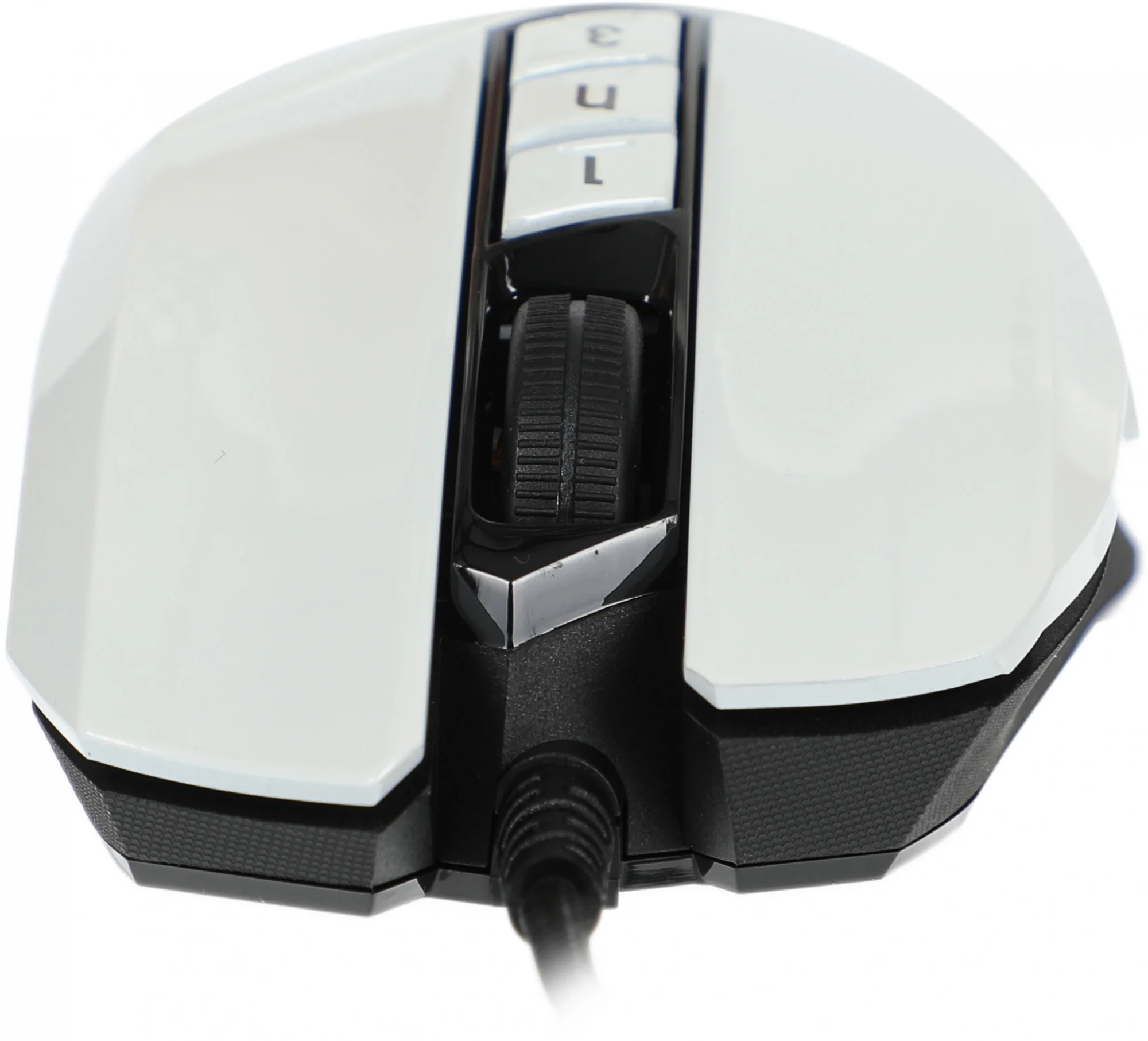 Мышь A4Tech Bloody W60 MAX (PANDA WHITE), оптическая, 10000 DPI, USB, 10 кнопок