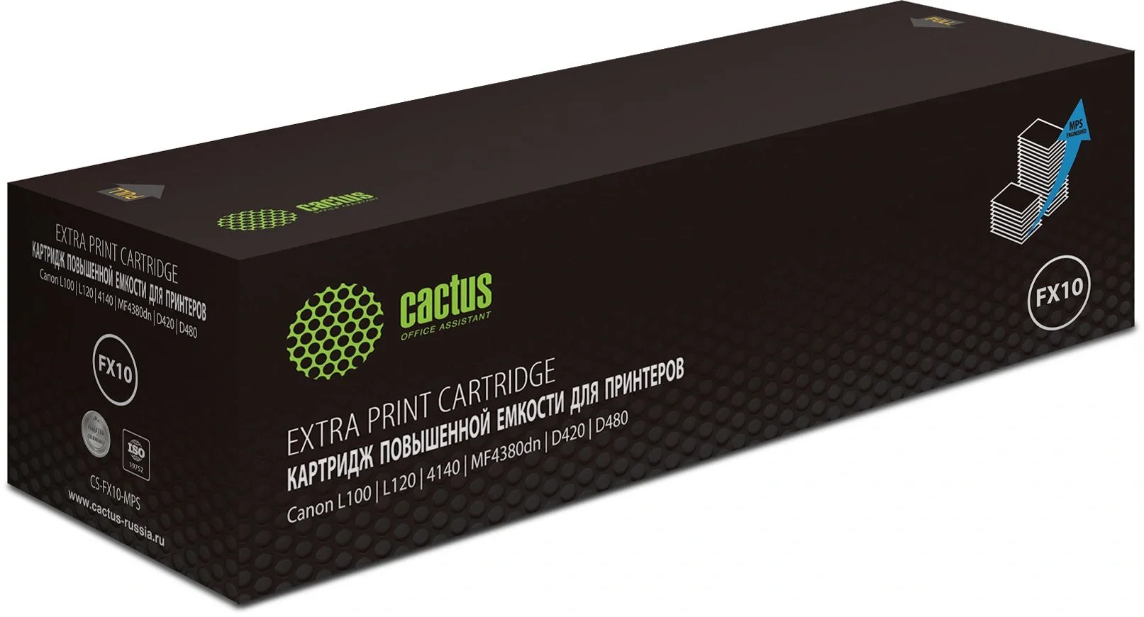 Картридж Cactus CS-FX10-MPS, черный, 3000 стр., замена FX-10X, с чипом
