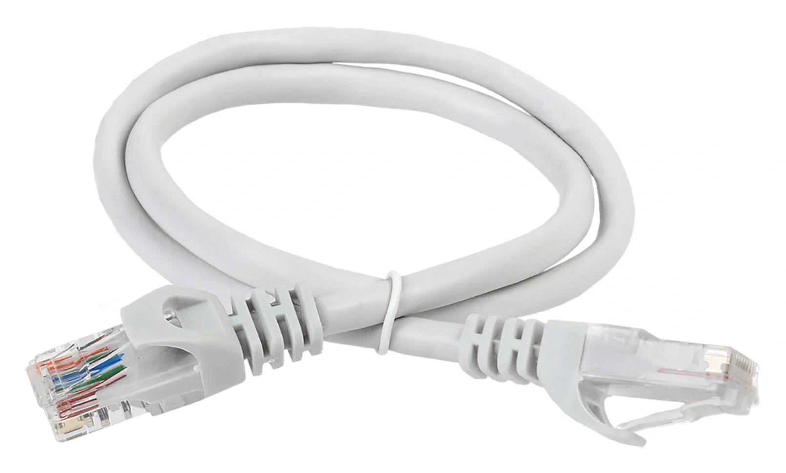 Патч-корд ITK PC01-C5EU-05M, Cat.5e, 0.5 м, серый