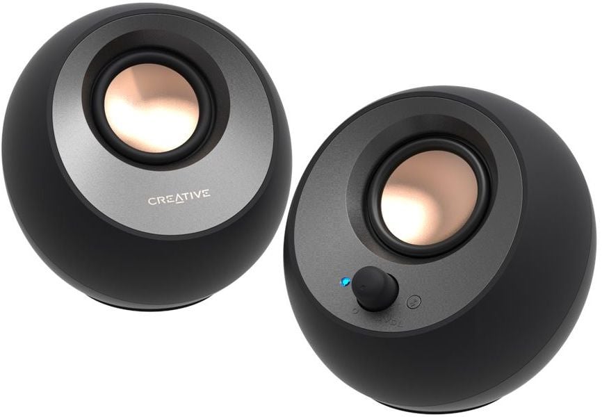 Колонки Creative Pebble V3 (51MF1700AA000), 2.0, 8 Вт, USB-C, Bluetooth 5.0