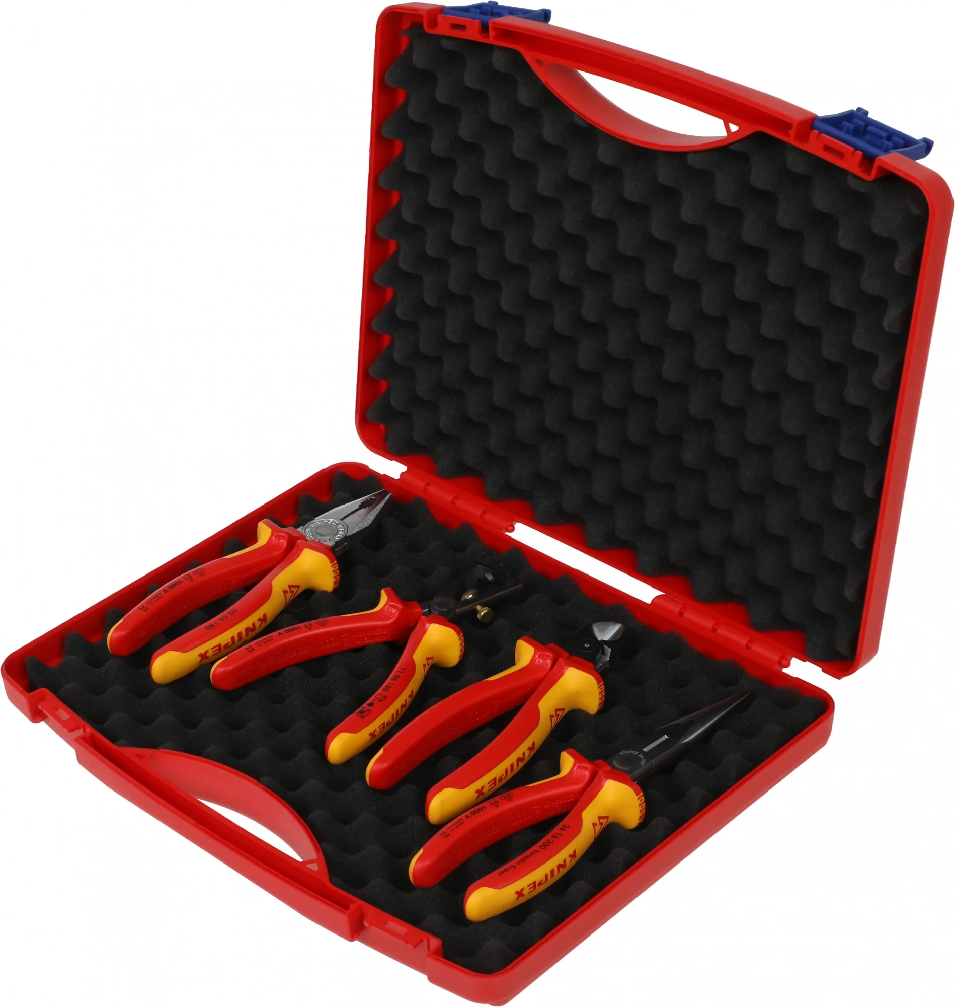 Набор инструментов Knipex KN-002015, 4 предмета, диэлектрическое покрытие, жесткий кейс
