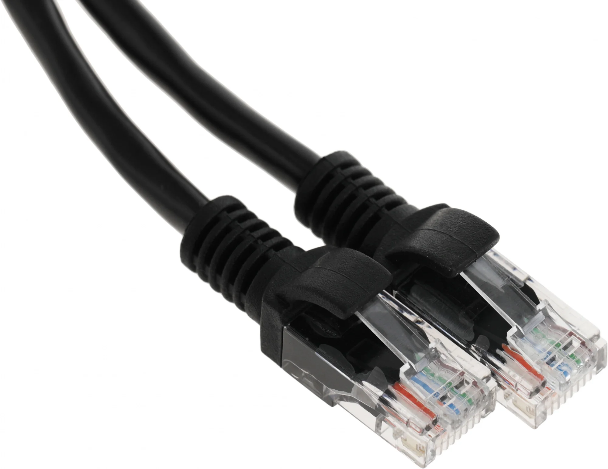 Патч-корд CABLEXPERT PP12-1M/BK, UTP Cat.5E, 4 пары, 1 м, RJ-45–RJ-45, черный