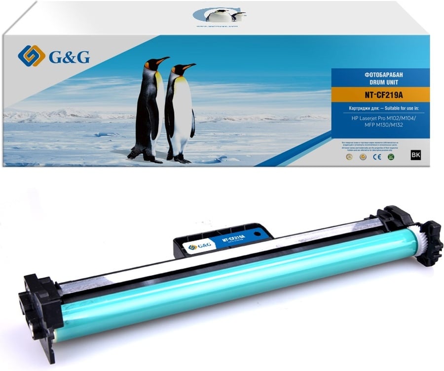 Фотобарабан G&G GG-CF219A, черный, 12000 стр., для HP LJ Pro M102/M104/M130/M132