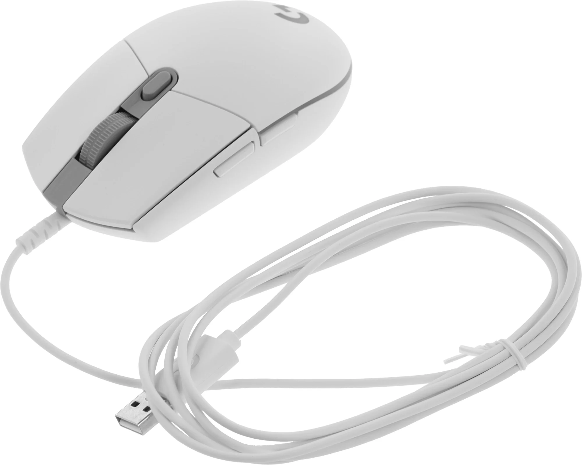 Мышь Logitech G102 LIGHTSYNC, оптическая, 200–8000 dpi, USB, 6 кнопок, белая