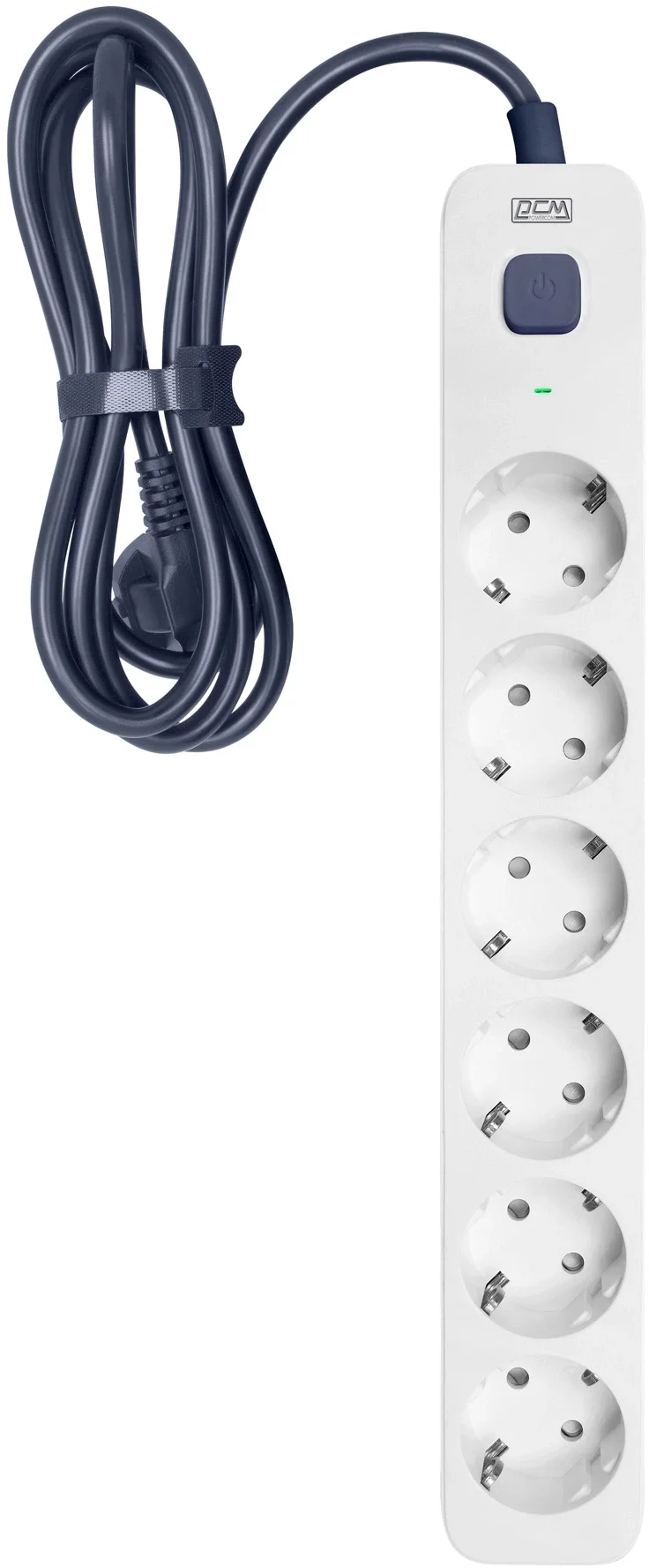 Сетевой фильтр Powercom SP-06W, 6 розеток, 1.8 м, 16А