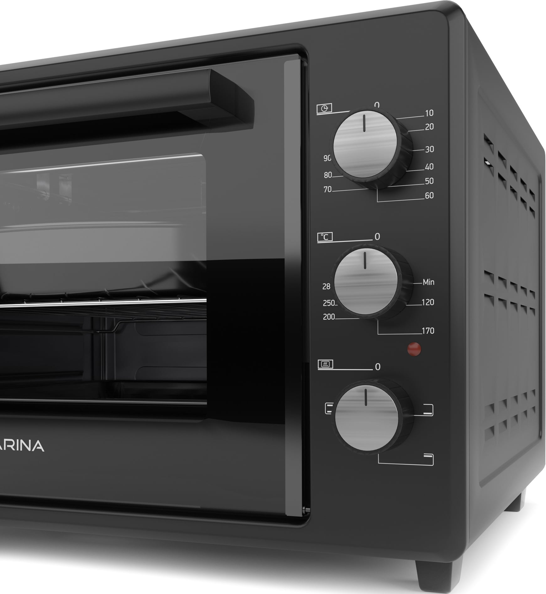 Мини-печь DARINA UB NDE 37 701 B, 37 л, 1400 Вт, 3 режима, чёрная