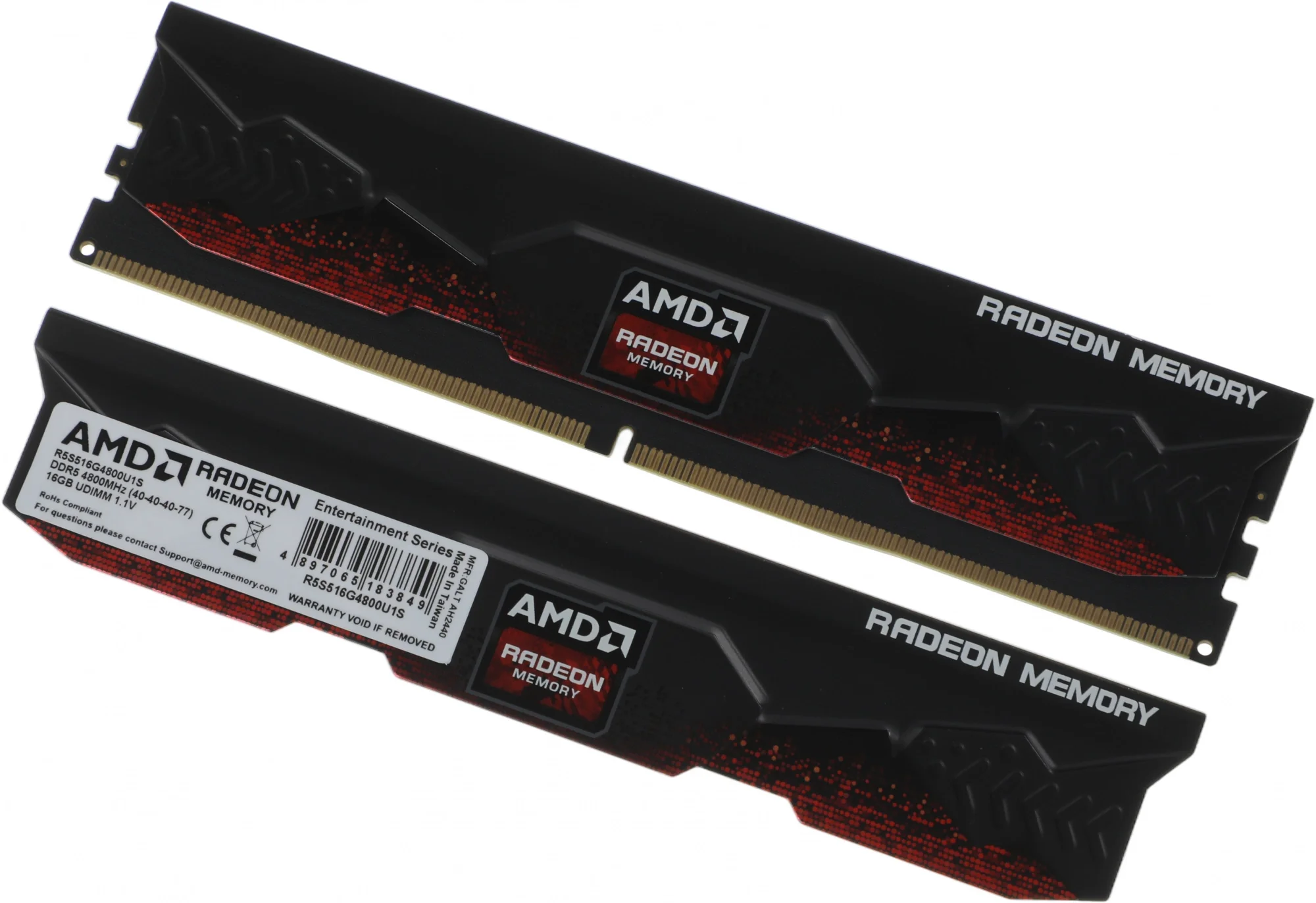 Оперативная память AMD R5S516G4800U1S, DDR5, 16ГБ, 4800МГц, CL40