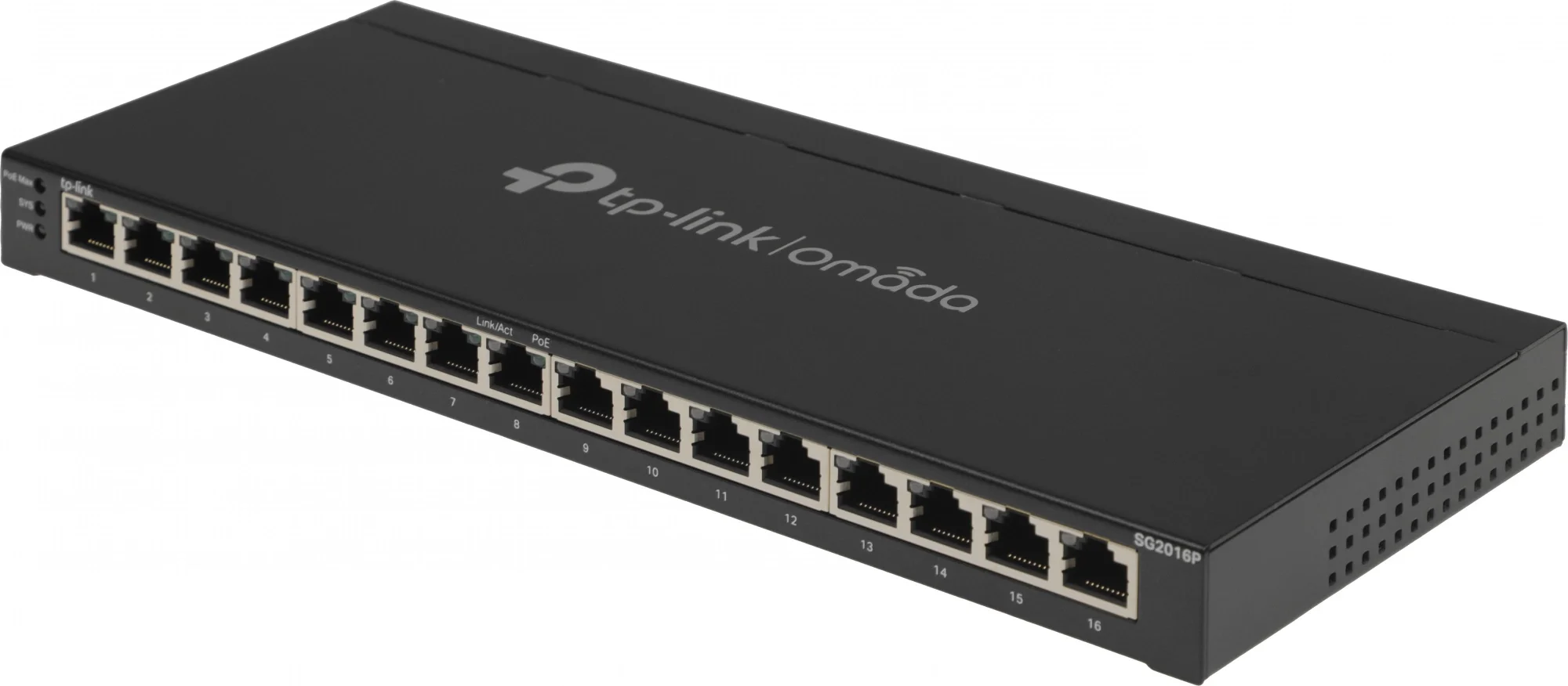 Коммутатор TP-Link SG2016P, L2, 16×1GbE, 8×PoE, 120Вт