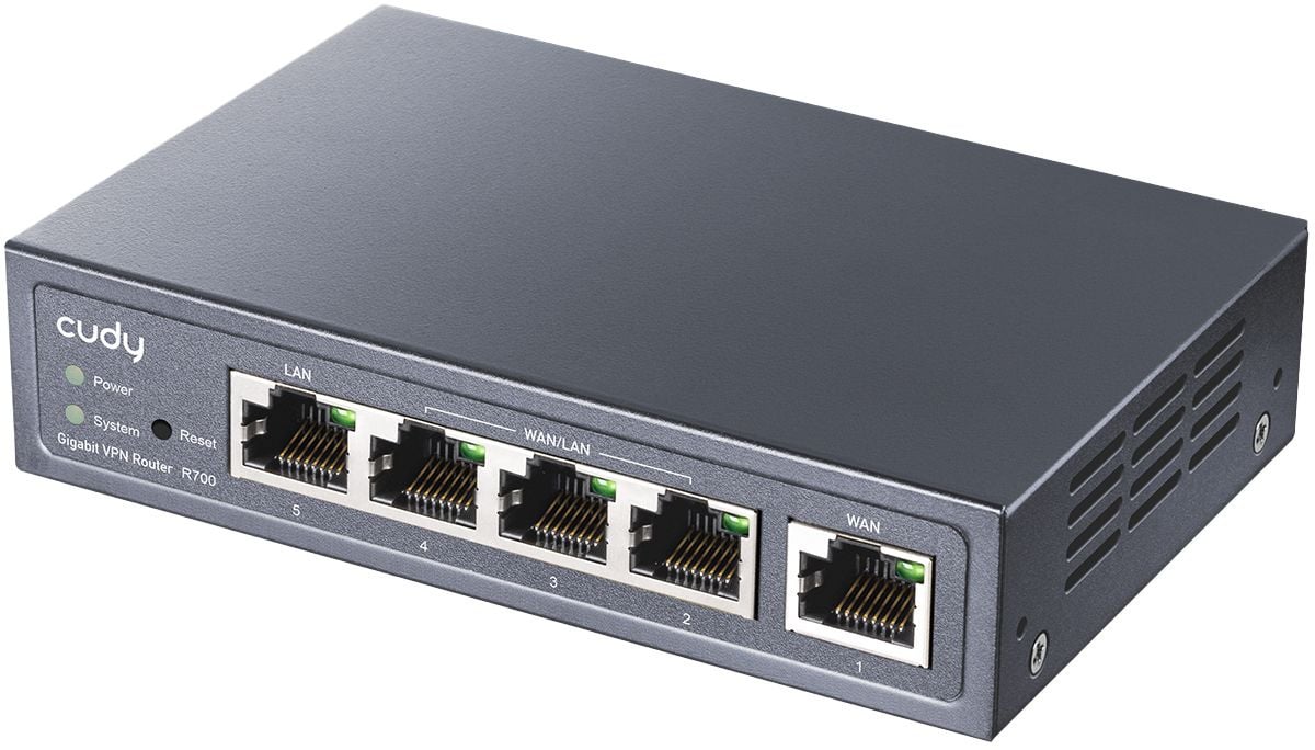 Маршрутизатор CUDY R700, Gigabit Multi-WAN VPN, 1×WAN, 3×WAN/LAN, 1×LAN