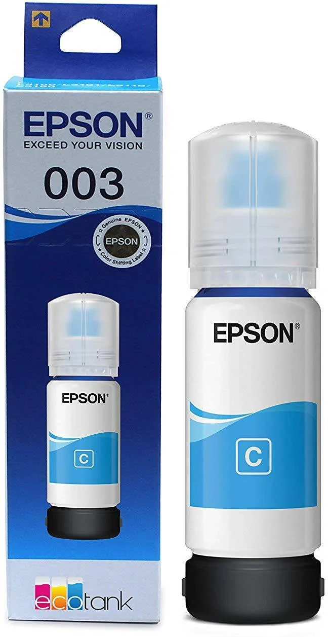 Картридж EPSON C13T00V298, 003, 65мл, голубой
