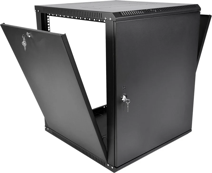 Шкаф телекоммуникационный ЦМО ШРН-Э-12.500.1-9005, настенный, 12U, 19", чёрный