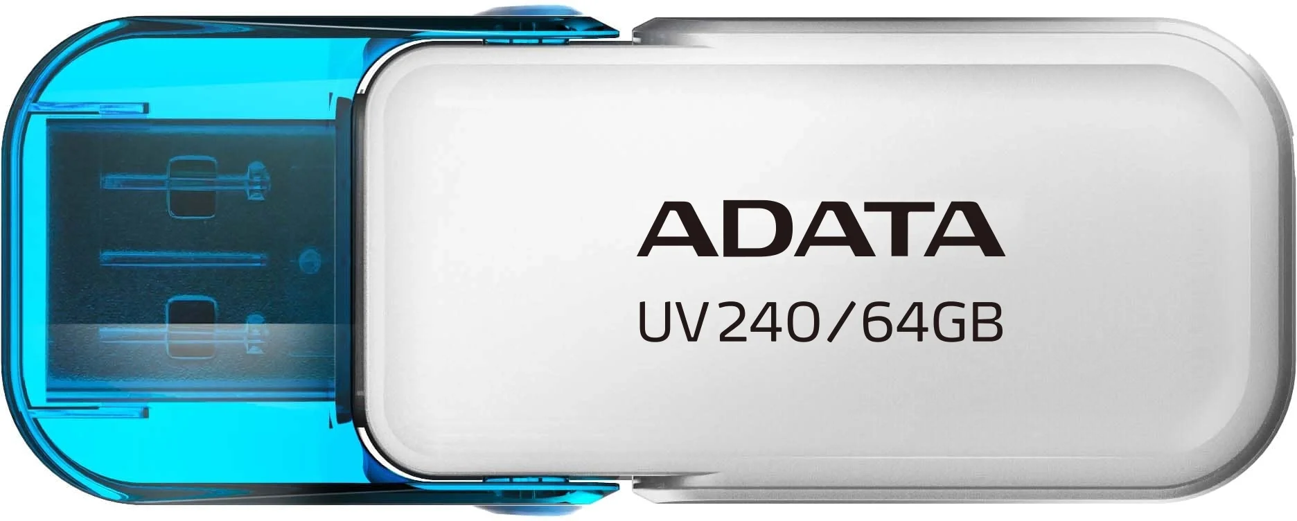 USB-флеш-накопитель ADATA UV240 AUV240-64G-RWH, 64 ГБ, USB 2.0, белый/синий