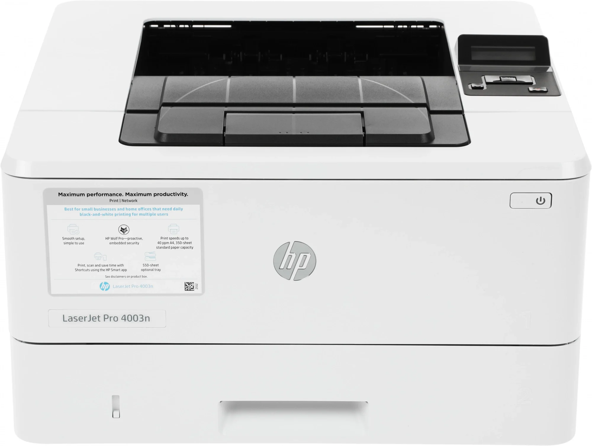 Принтер HP LaserJet Pro 4003n, A4, ч/б, 40 стр/мин, 1200×1200 dpi, Ethernet/USB