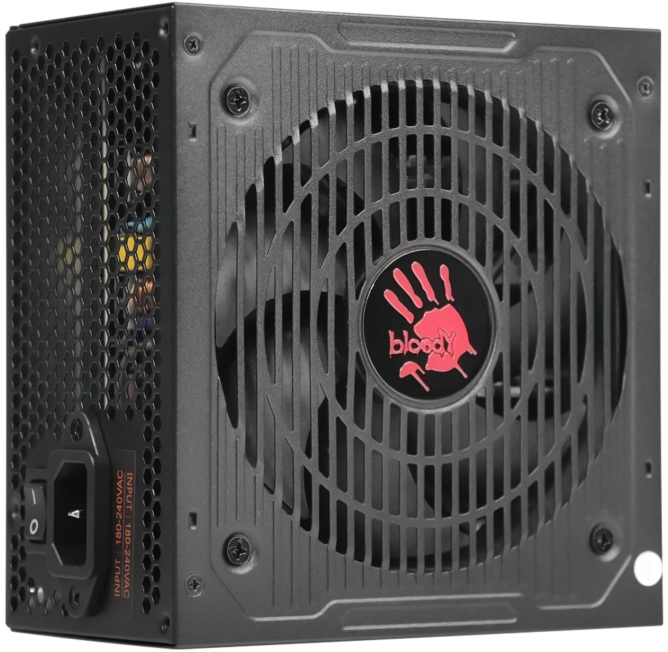 Блок питания A4Tech Bloody BD-PS600W, ATX, 600 Вт, 80 PLUS, 120 мм