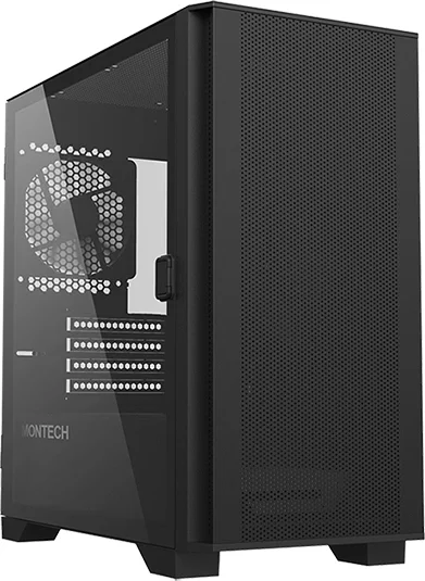 Корпус Montech AIR 100 LITE BLACK, mATX, 2 вентилятора, стекло