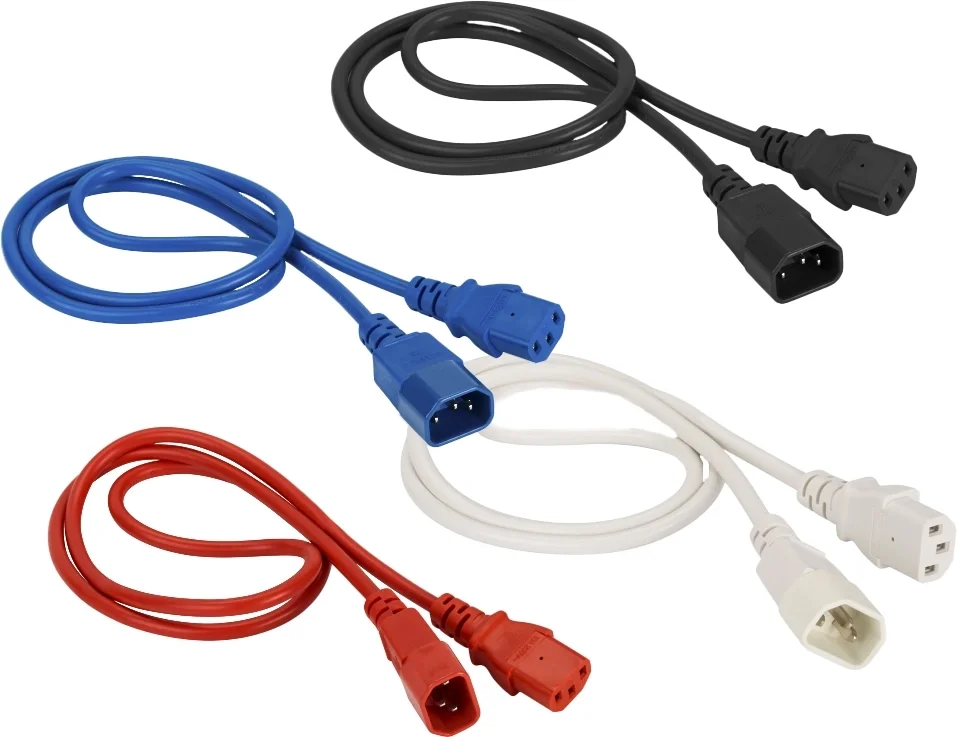 Кабель питания LANMASTER LAN-PP13/14-10-BL, C13-C14, 10A, синий, 10м