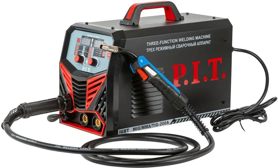 Сварочный полуавтомат P.I.T. PMAG200-C1, MIG/MAG/TIG, 5.8кВт