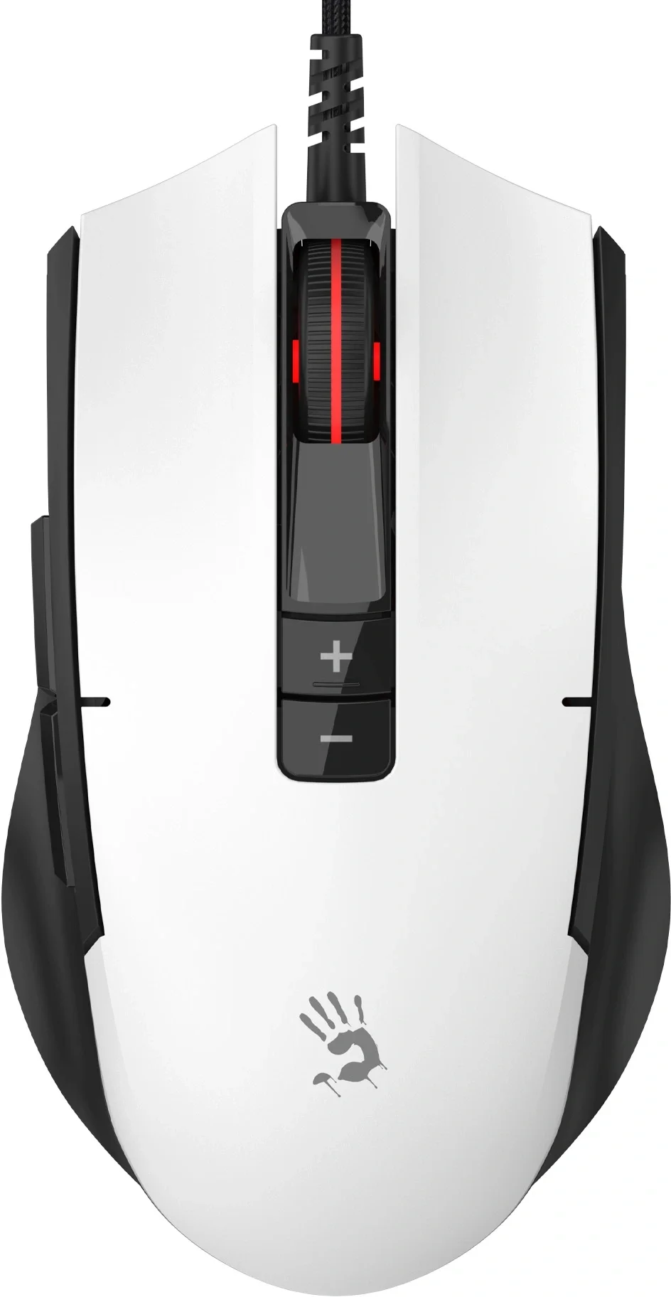 Мышь A4Tech Bloody ES8 PANDA WHITE, оптическая, 6000 DPI, USB, 7 кнопок