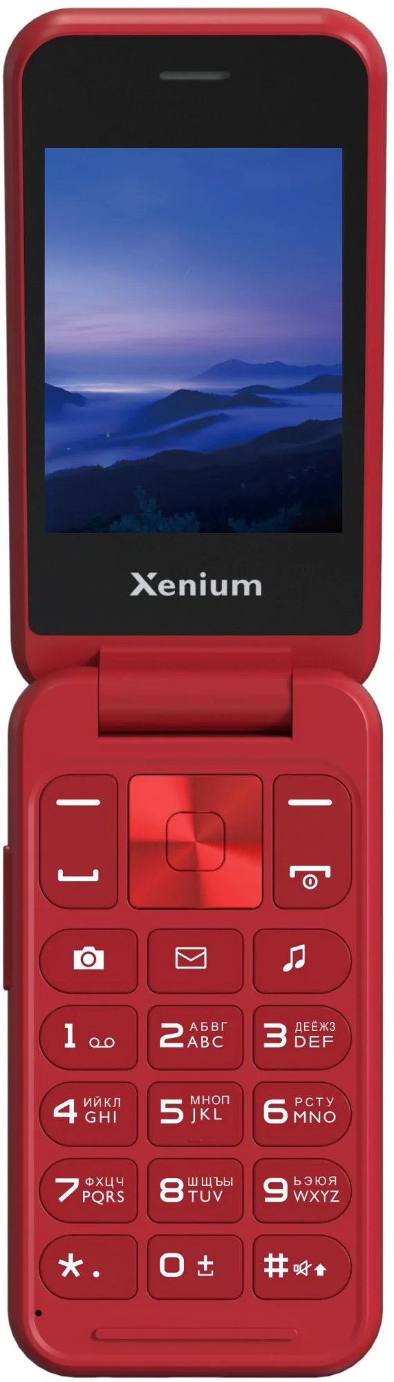 Мобильный телефон XENIUM X680, раскладной, 2×Mini-SIM, 2.8", GSM 900/1800