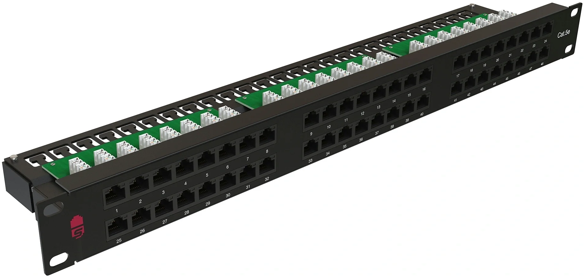 Патч-панель Sysmatrix PP 1901U.S485EU.M, 48xRJ-45, кат.5e, UTP, 1U