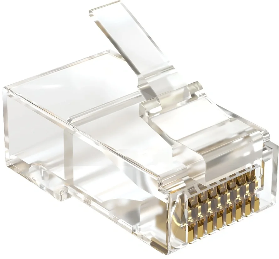 Коннектор SYSMATRIX PLUG 8P8C5EU.UW, RJ45 кат.5e UTP, прозрачный