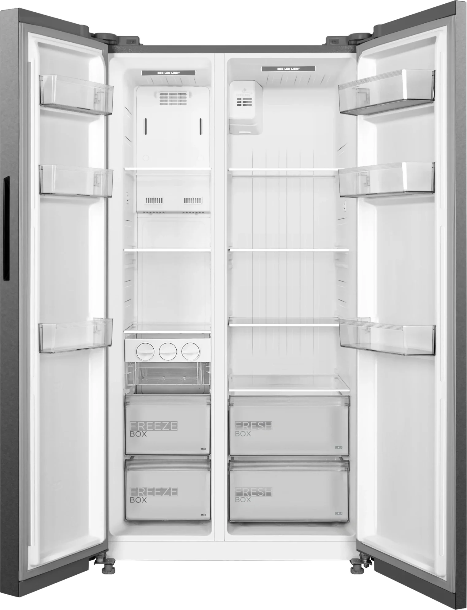 Холодильник Midea MDRS710FGE46 Side-by-Side, 587 л, инверторный, нержавеющая сталь