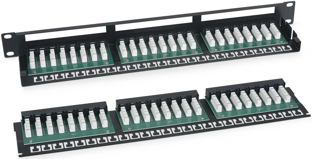 Патч-панель Cabeus PLHD-48-Cat.6-Dual, 19", 48×RJ45, кат.6, неэкранированная