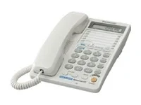 Телефон проводной Panasonic KX-TS2368RUW, 2 линии, спикерфон