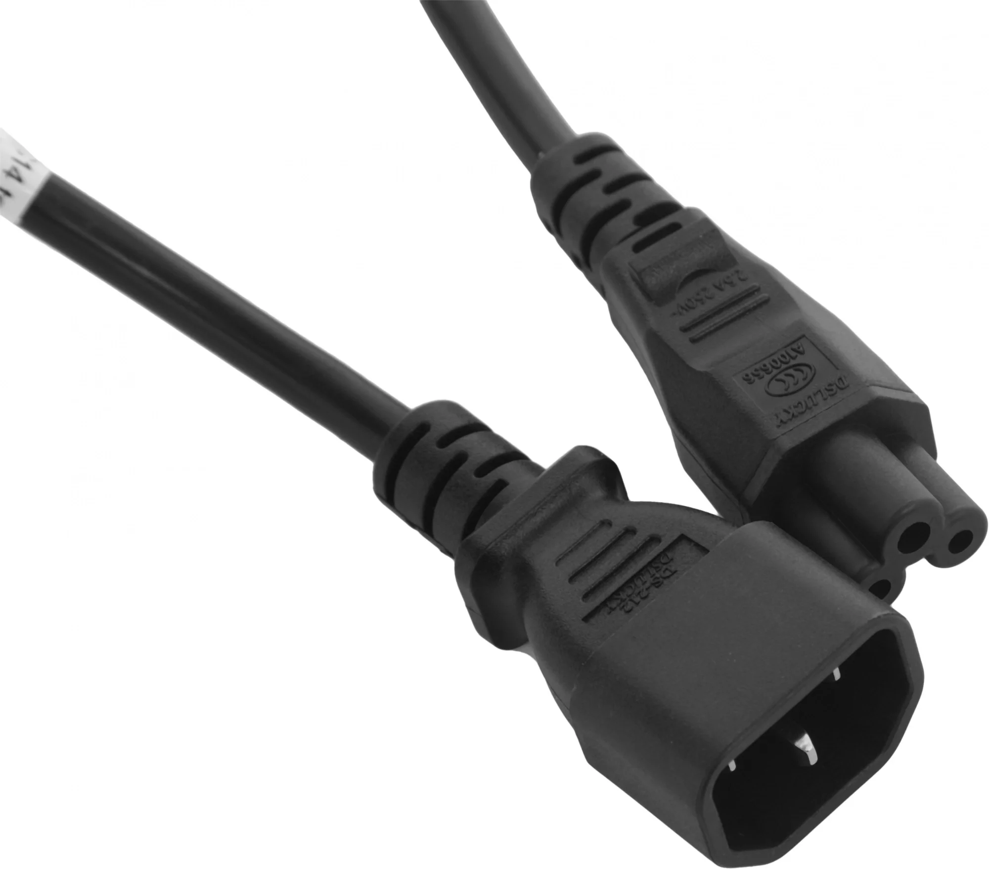 Кабель питания Powercom Cable IEC 320 C14 to C5, 1.2 м, C14–C5, черный