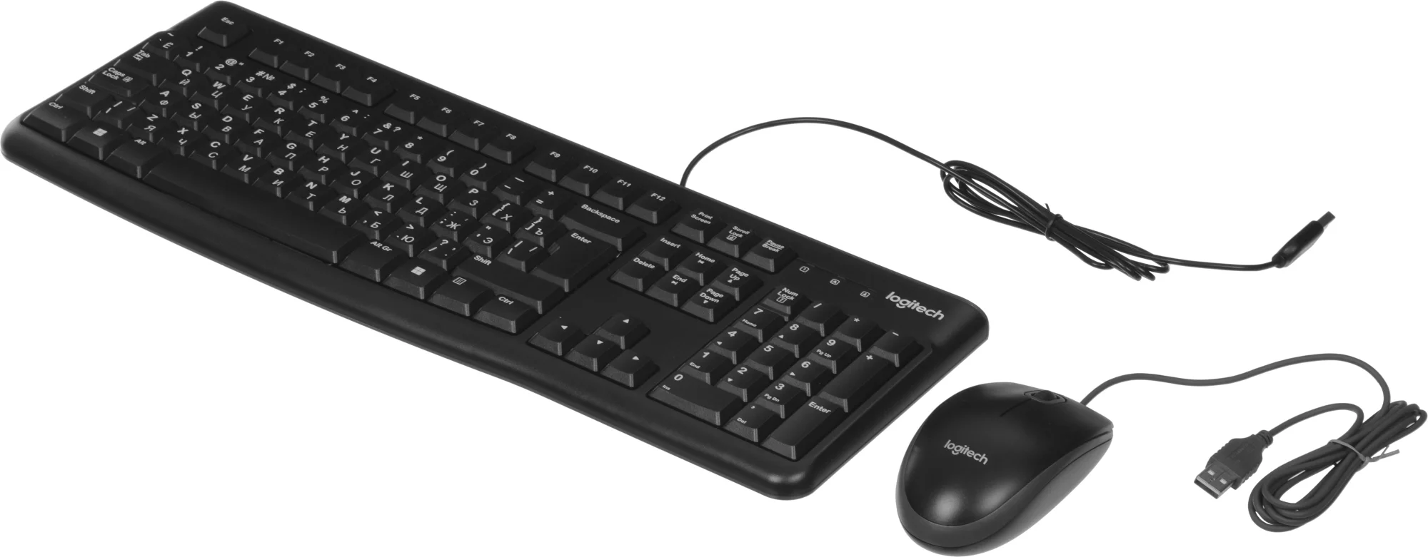 Комплект Logitech Desktop MK120, клавиатура K120 + мышь M100, USB