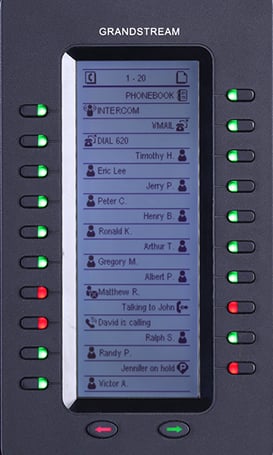 Модуль расширения Grandstream GXP2200EXT, ЖК 128×384, 20 кнопок, 2 страницы