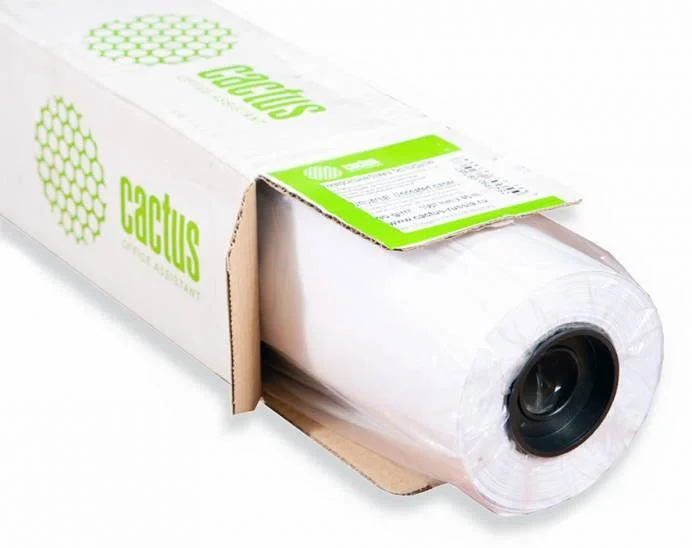 Бумага для плоттера Cactus CS-LFP80-610457, 610 мм × 45.7 м, 80 г/м², без покрытия