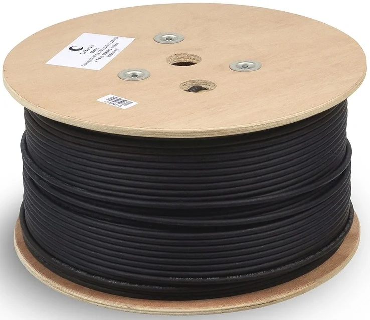 Кабель Cabeus UTP-4P-Cat.5e-SOLID-OUT-LSZH-UV, U/UTP кат.5e, 4 пары 24 AWG, одножильный, LSZH-UV, 305 м