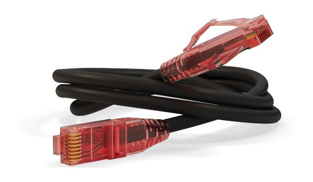 Патч-корд Hyperline PC-LPM-UTP-RJ45-RJ45-C5e-3M-LSZH-BK, U/UTP кат.5e, 3 м, LSZH, чёрный