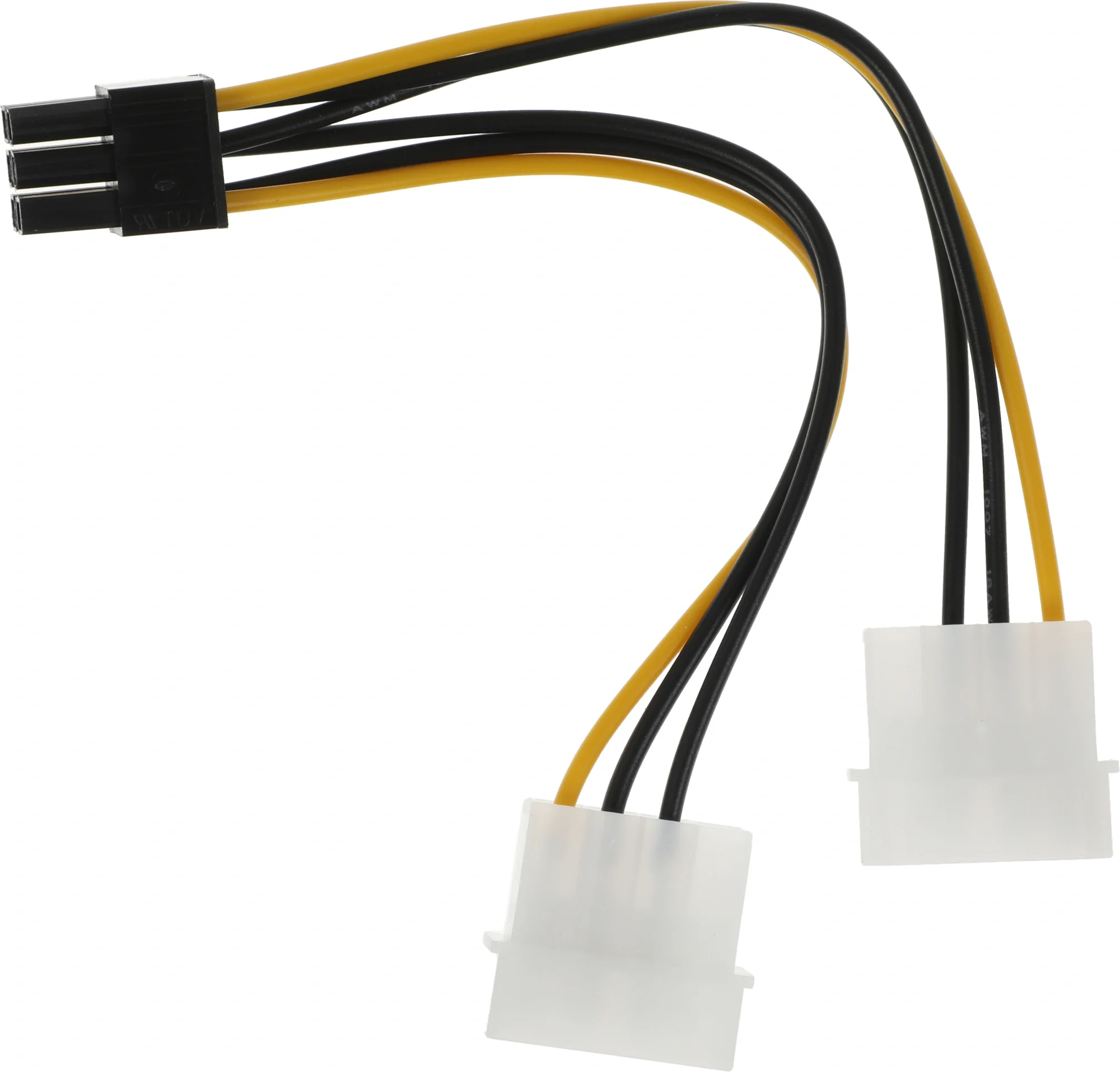 Кабель питания Ningbo RTL-C32, 2×Molex 8980 — PCI-E 6pin, 15 см