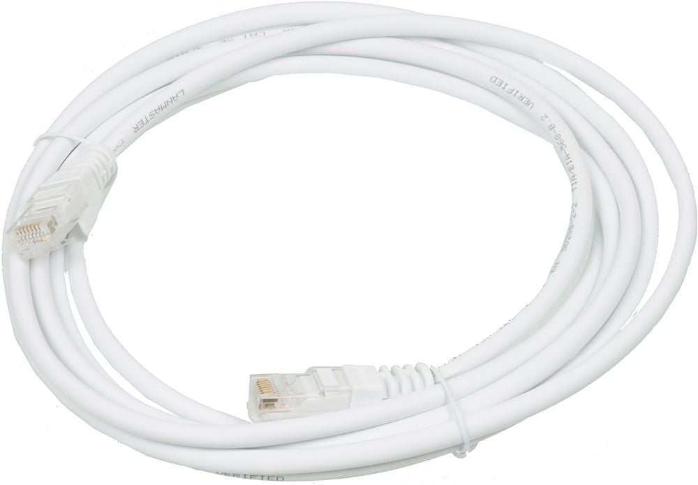Патч-корд Lanmaster LAN-PC45/U5E-3.0-WH, UTP кат.5e, 3 м, RJ-45, LSZH, белый