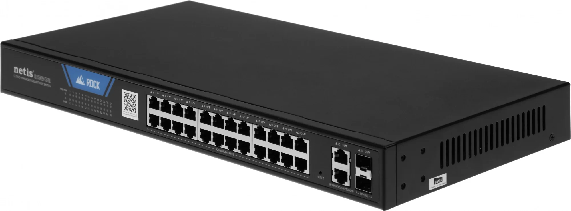 Коммутатор Netis ST228GPR-2G2S, L2, 24×1GbE PoE+ 375 Вт, 2×SFP, 1U