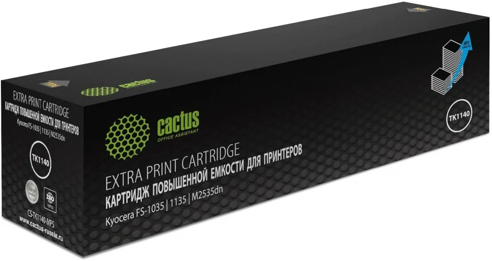 Картридж Cactus CS-TK1140-MPS, чёрный, 14400 стр., для Kyocera FS-1035/1135/M2535dn