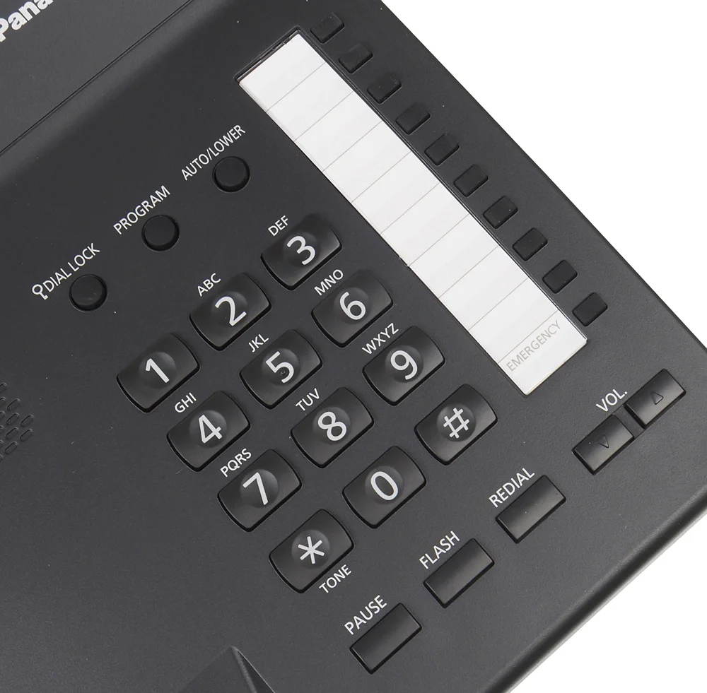 Телефон Panasonic KX-TS2382RUB проводной, АОН, 50 номеров, чёрный