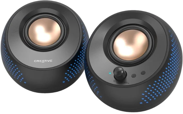 Колонки Creative Pebble X 2.0, 30 Вт, USB Type-C, BT, черный