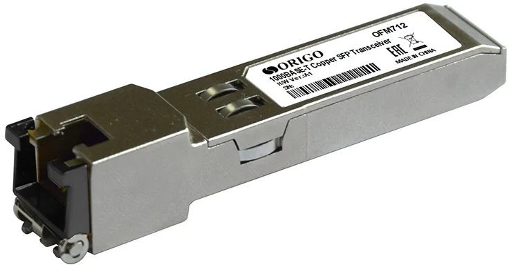Трансивер ORIGO OFM712/A1A, SFP, 1000Base-T (RJ-45), до 100 м