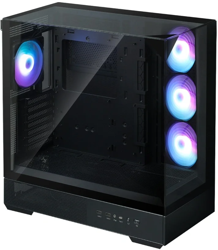 Корпус ПК Zalman P40 Prism Plus Black, ATX, 3×120мм ARGB, USB-C