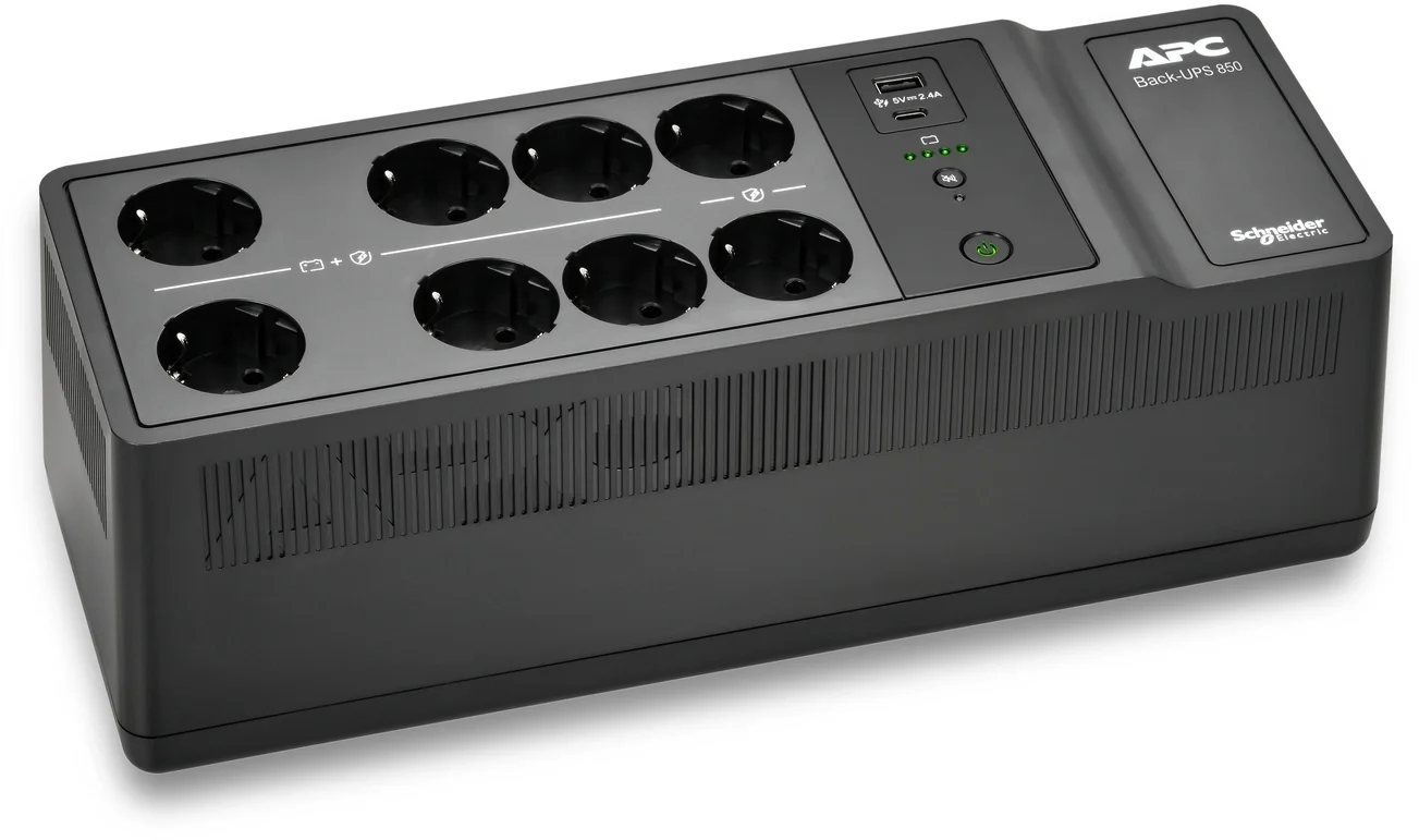 ИБП APC by Schneider Electric Back-UPS BE850G2-GR, 850 ВА/520 Вт, 8×Schuko