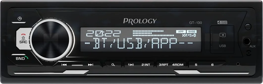 Автомагнитола Prology PRGT130, 1 DIN, Bluetooth, USB, AUX