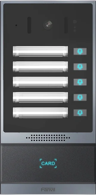 Видеодомофон Fanvil i63, IP66, IK07, 2 MP, 5 кнопок, PoE