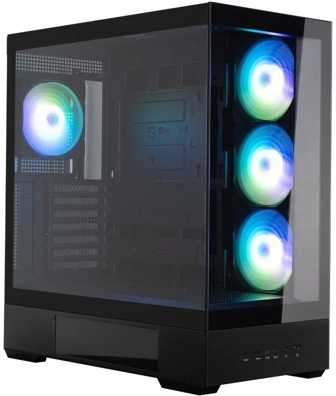 Корпус Zalman P40 DS Black, ATX, с LCD-экраном, ARGB