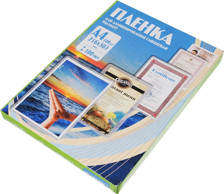Плёнка для ламинирования Office Kit PLP10623, A4, 100 мкм, глянцевая, 100 шт