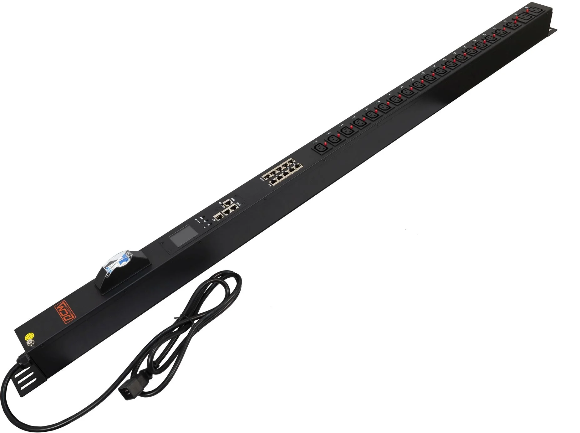 Блок распределения питания PowerCom PDU-16AVMS20-18C13-2C19, 18×C13 + 2×C19, 16 А, 1,5U