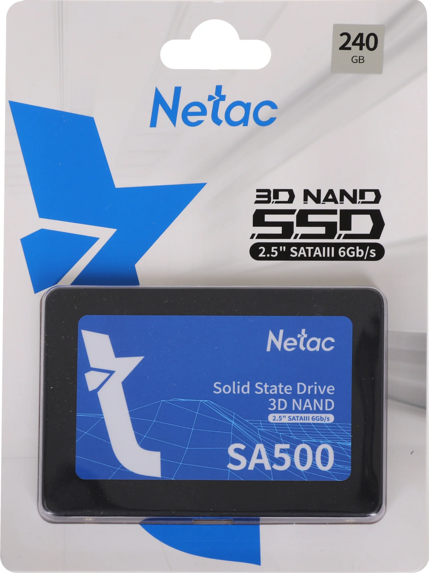 SSD Netac NT01SA500-240-S3X, 240GB, 2.5", SATA, 520MB/s