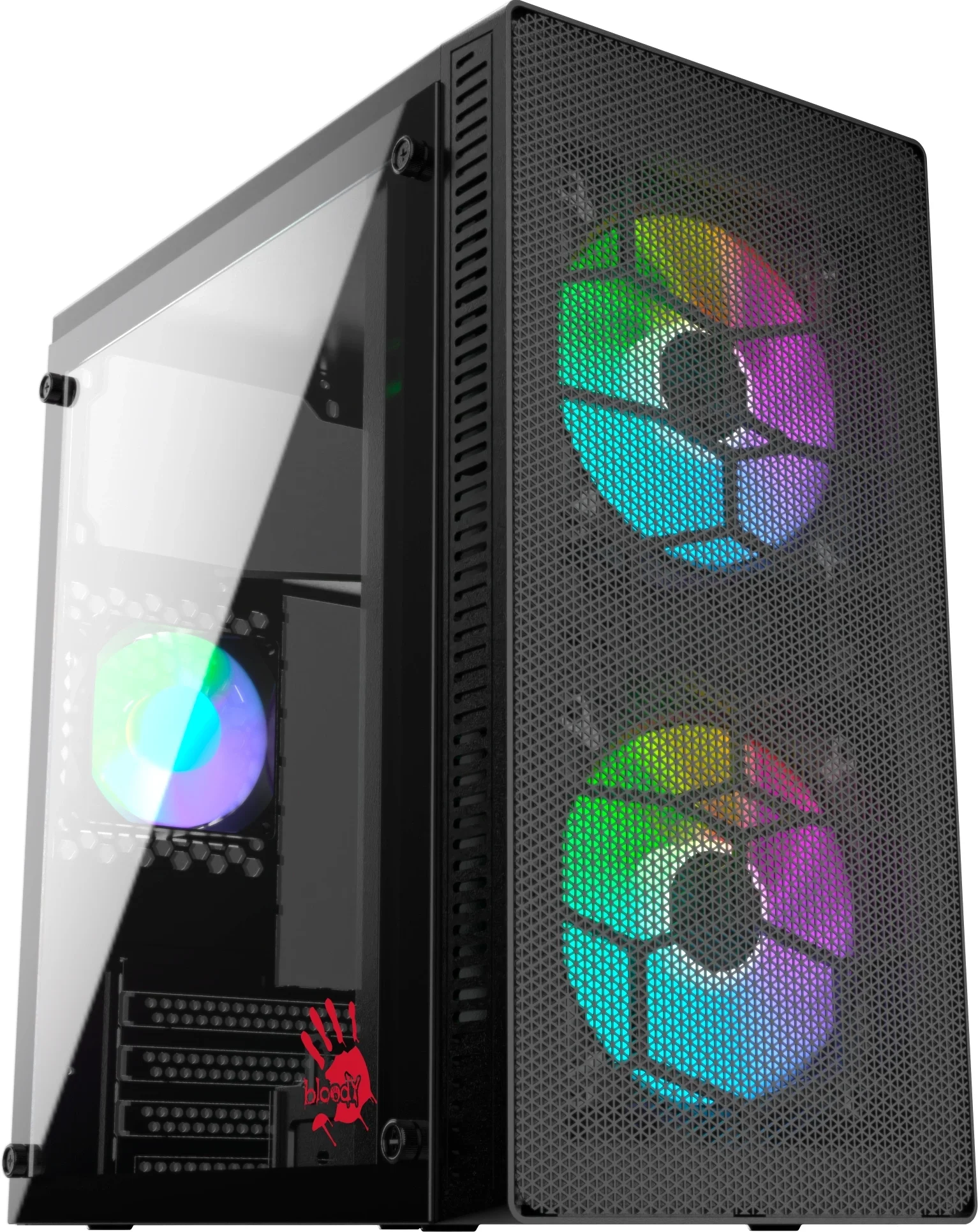 Корпус Bloody BD-CC101-BK, mATX, Mini-Tower, без БП, черный